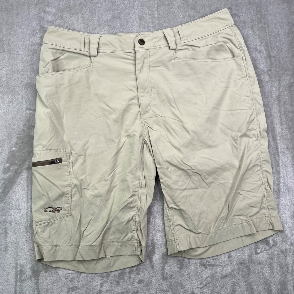 Outdoor Research Equinox Shorts Mens 32 Kahki Cargo Gorpcore Outdoors 11" Inseam